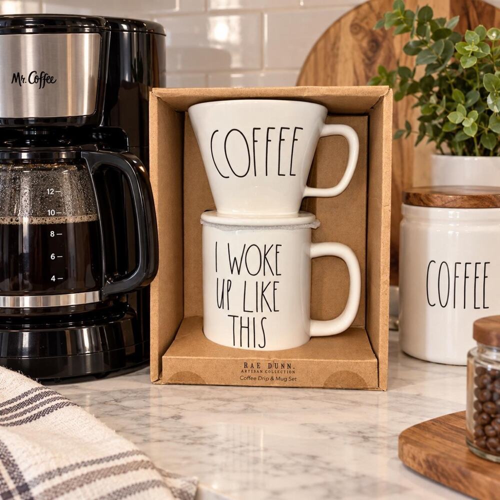 Rae dunn coffee drip and